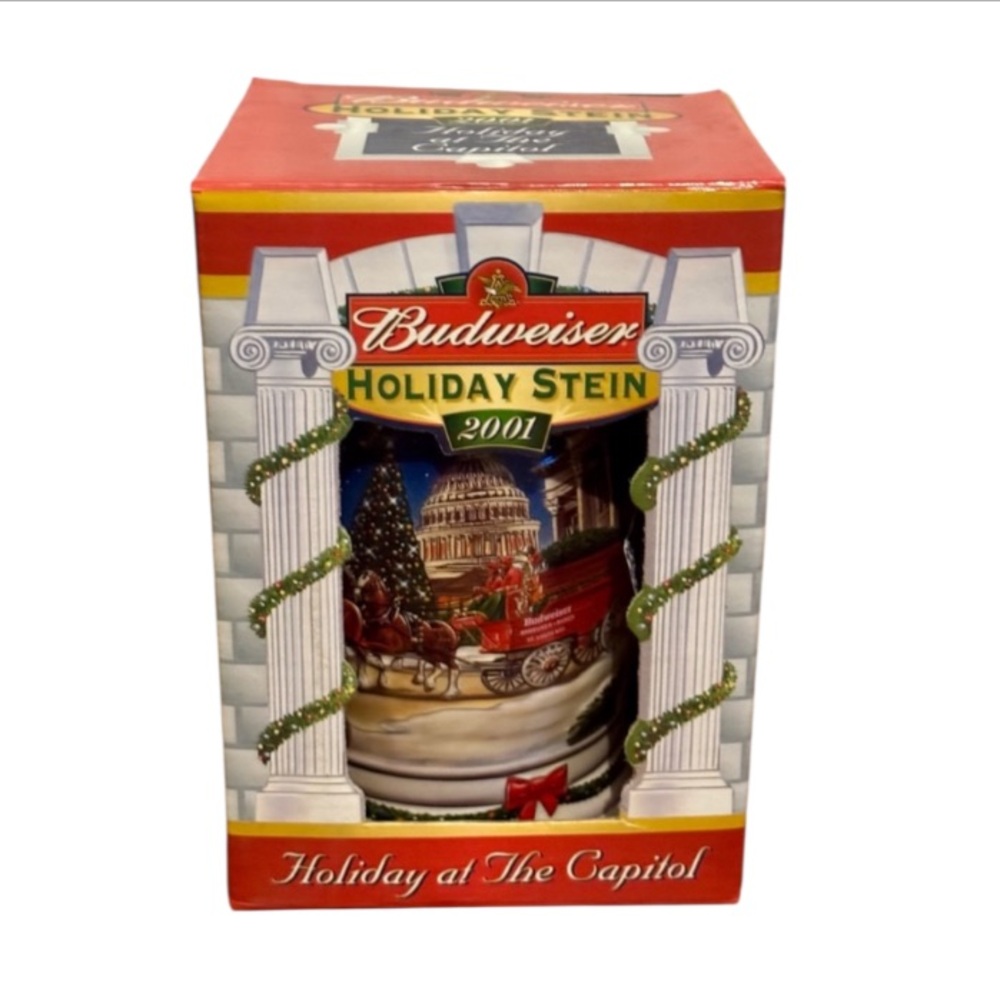 Budweiser 2001 Holiday Stein Holiday at the Capitol CS455 Limited Edition